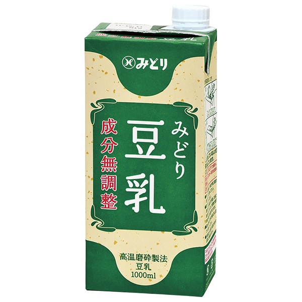 九州乳業 みどり 豆乳 成分無調整 1000ml紙パック×12(6×2)本入