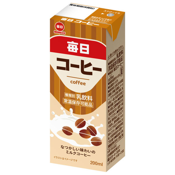 毎日牛乳 毎日コーヒー 200ml紙パック×24本入
