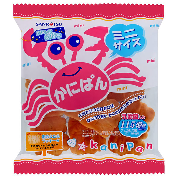 三立製菓 ミニかにぱん 80g×12袋入×(2ケース)