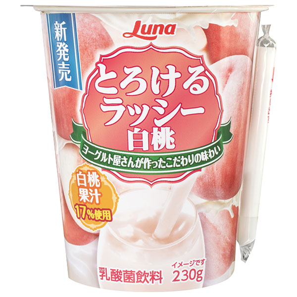 日本ルナ とろけるラッシー 白桃 230g×6本入 チルド 冷蔵品