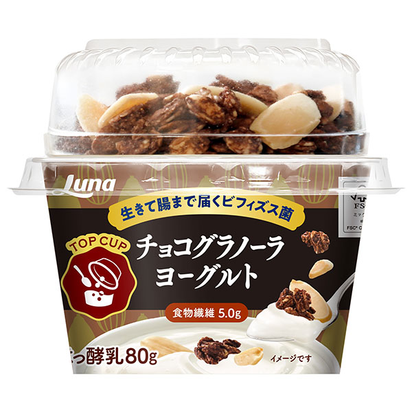 日本ルナ TOPCUP チョコグラノーラヨーグルト (80g+25g)×6個入×(2ケース) チルド 冷蔵品
