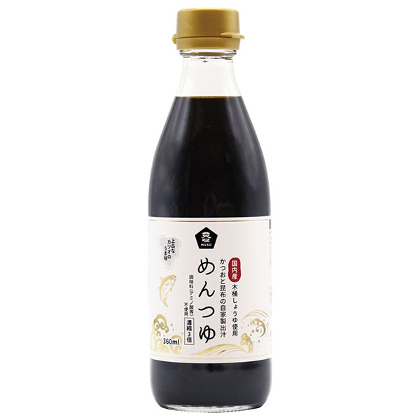ムソー めんつゆ(国内産木桶しょうゆ使用) 360ml×20本入×(2ケース)