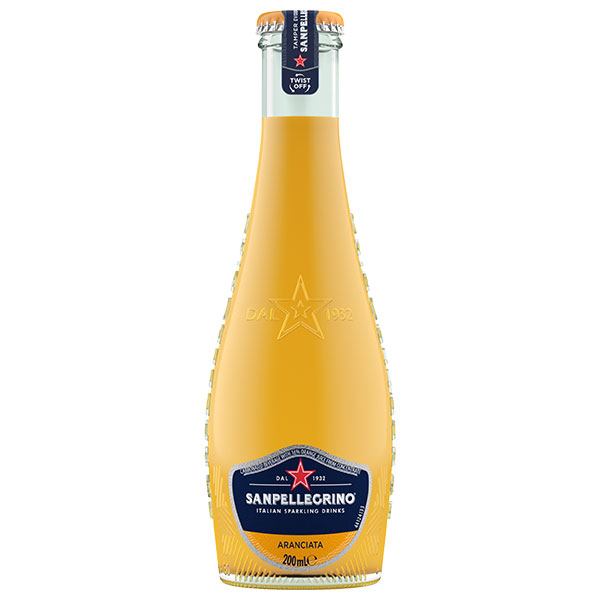 日仏貿易 サンペレグリノ イタリアンスパークリングドリンク アランチャータ(オレンジ) 200ml瓶×24本入×(2ケース)