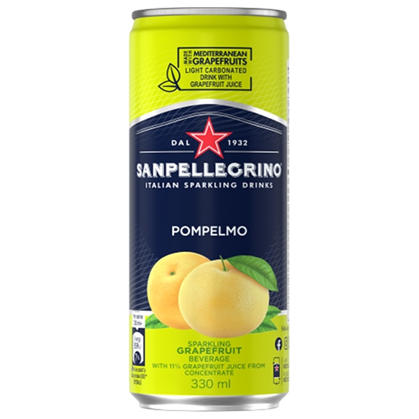 日仏貿易 サンペレグリノ ポンペルモ(グレープフルーツ) 330ml缶×24本入×(2ケース)