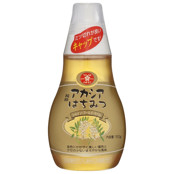 加藤美蜂園 サクラ印 純粋アカシアはちみつ(シャイン・ゴールド・ラベル) 150g×12本入×(2ケース)