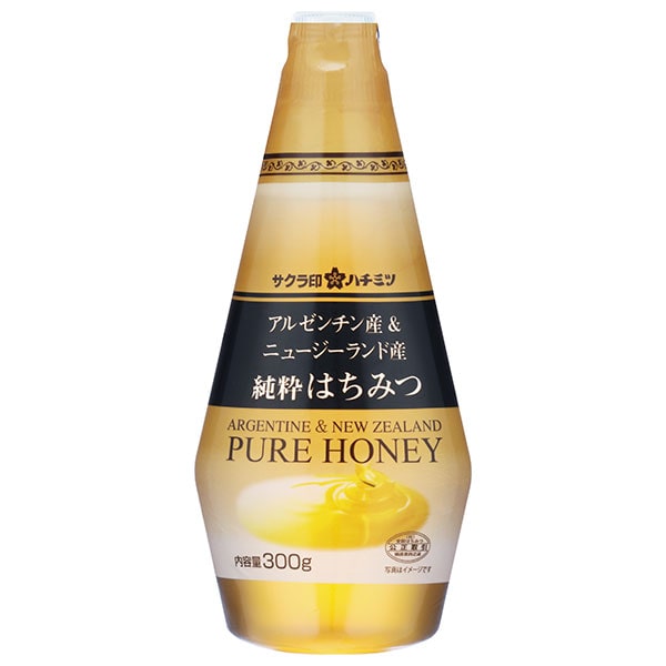 加藤美蜂園 サクラ印 アルゼンチン産＆ニュージーランド産純粋はちみつ 300g×12本入