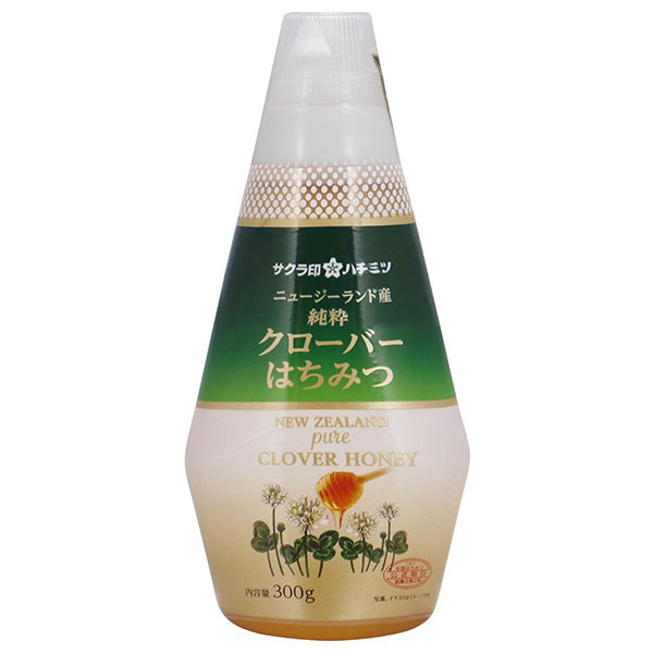 加藤美蜂園 サクラ印 ニュージーランド産 クローバーはちみつ 300g×12本入