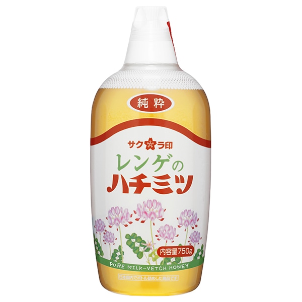 加藤美蜂園 サクラ印 純粋レンゲハチミツ 750g×12本入