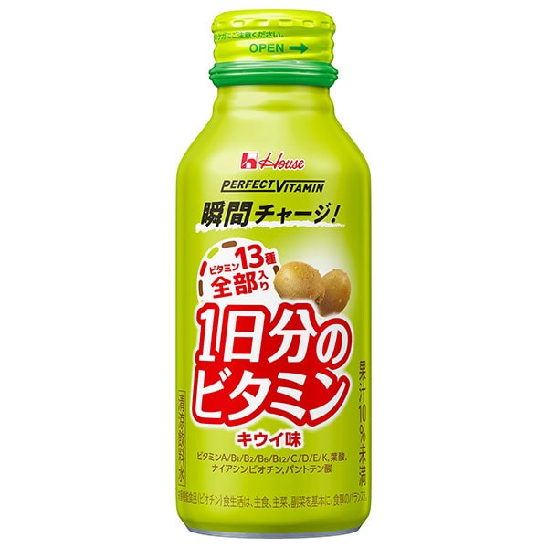 ハウスウェルネス PERFECT VITAMIN(パーフェクトビタミン) 1日分のビタミン キウイ味 120mlボトル缶×30本入