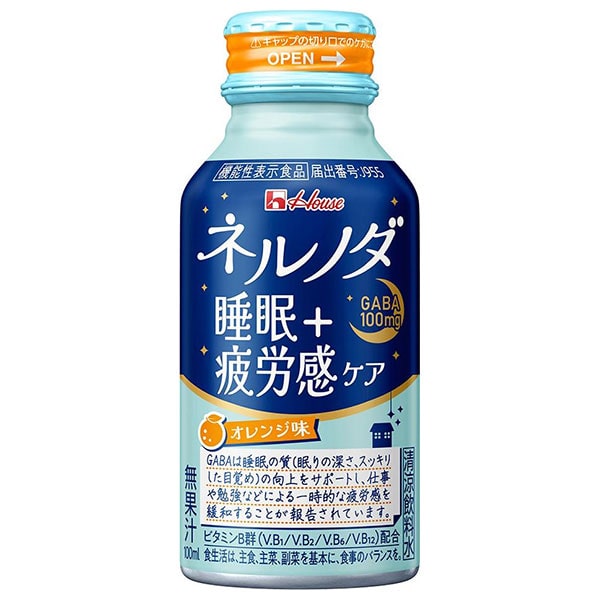 ハウスウェルネス ネルノダ 睡眠+疲労感ケア 100mlボトル缶×30本入