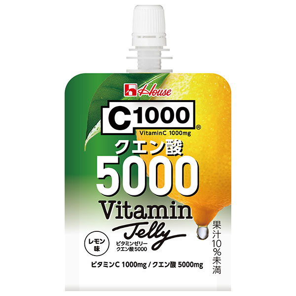 ハウスウェルネス C1000 ビタミンゼリー クエン酸5000 180gパウチ×24本入