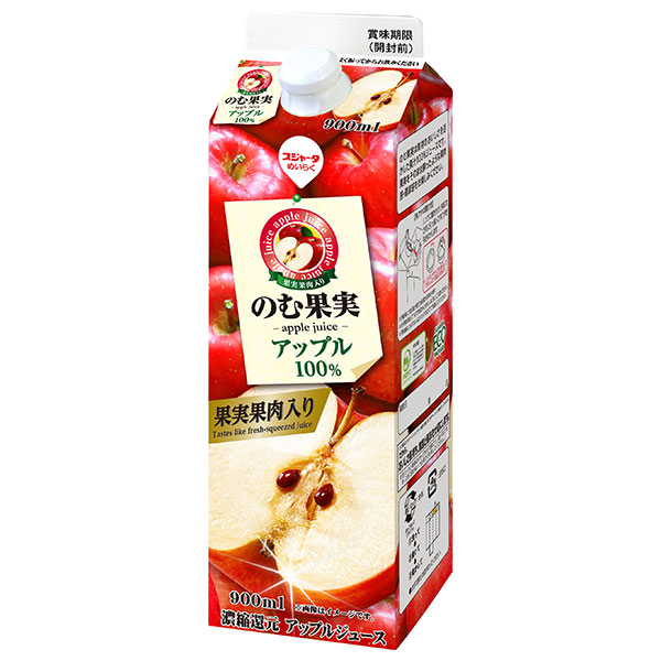 スジャータ のむ果実 アップル 900ml紙パック×12本入 チルド 冷蔵品