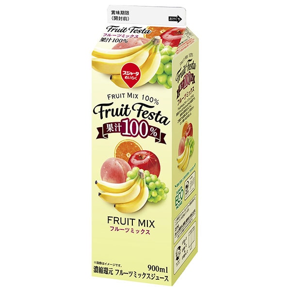 スジャータ フルーツフェスタ フルーツミックス 900ml紙パック×12本入 チルド 冷蔵品