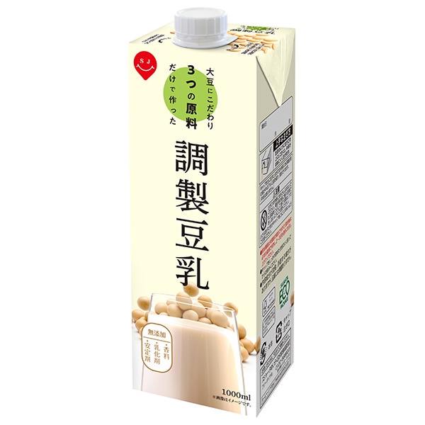 スジャータ 大豆にこだわり3つの原料だけで作った 調整豆乳 1000ml紙パック×6本入