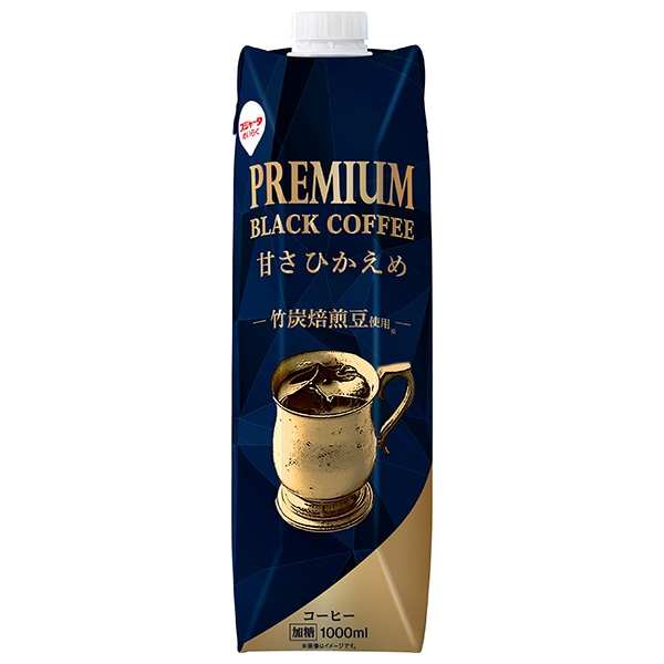 スジャータ プレミアム ブラックコーヒー 甘さひかえめ 1000ml紙パック×6本入