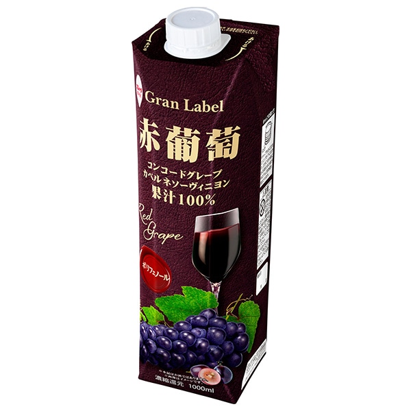 スジャータ 赤葡萄(濃縮還元) 1000ml紙パック×6本入