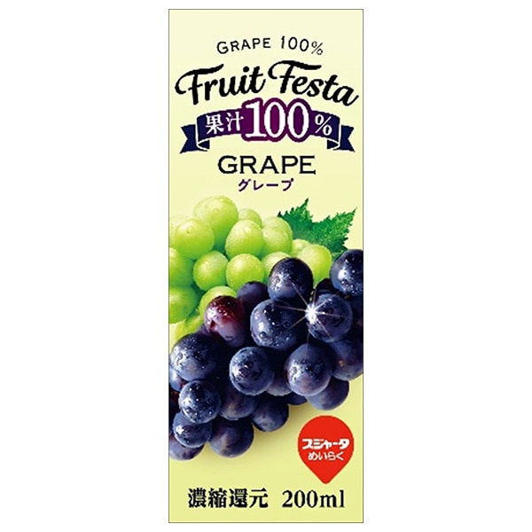 スジャータ フルーツフェスタ グレープ 200ml紙パック×24本入