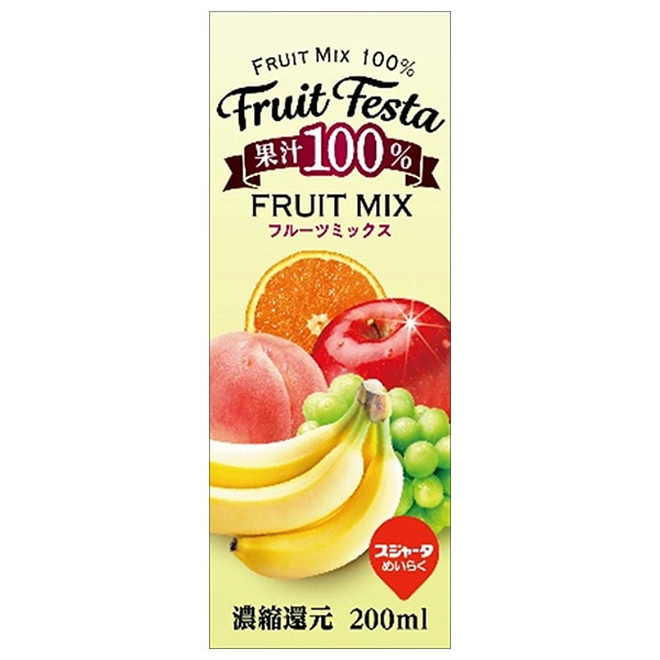 スジャータ フルーツフェスタ フルーツミックス 200ml紙パック×24本入