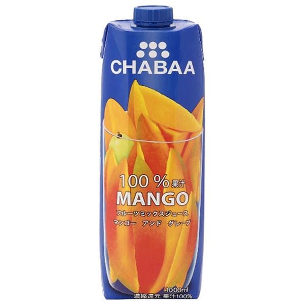 HARUNA(ハルナ) CHABAA(チャバ) 100%ミックスジュース マンゴー 1000ml紙パック×12本入×(2ケース)