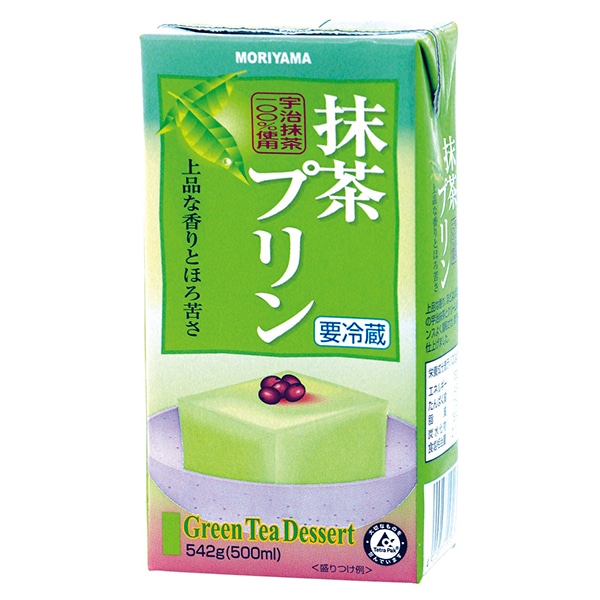 守山乳業 MORIYAMA 抹茶プリン 542g紙パック×12本入×(2ケース) チルド 冷蔵品