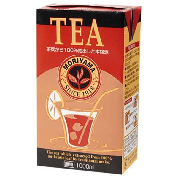 守山乳業 MORIYAMA ストレートティー 1000ml紙パック×6本入×(2ケース)