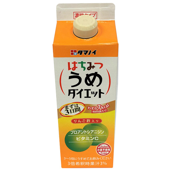 タマノイ酢 はちみつうめダイエット 濃縮タイプ 500ml紙パック×12本入×(2ケース)