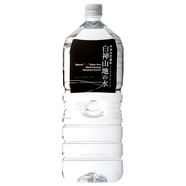 白神山美水館 白神山地の水 (黒ラベル) 2Lペットボトル×6本入×(2ケース)
