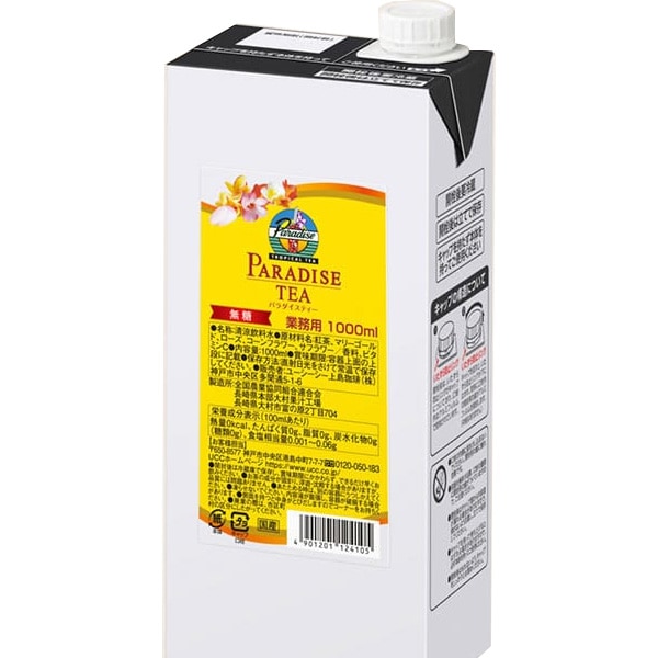 UCC パラダイスティー 無糖 1000ml紙パック×12(6×2)本入