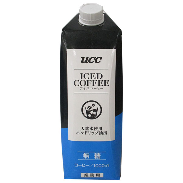 UCC アイスコーヒー 業務用 無糖 1000ml紙パック×12本入×(2ケース)