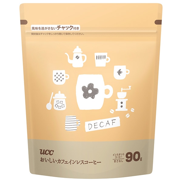 UCC おいしいカフェインレスコーヒー 90g×12袋入