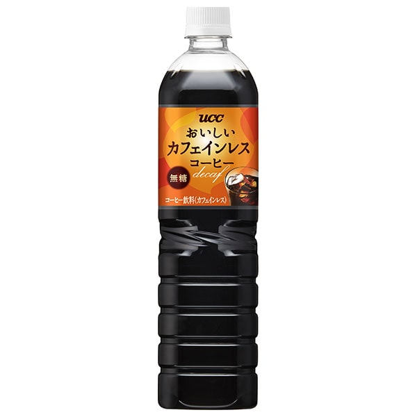UCC おいしいカフェインレスコーヒー 無糖 900mlペットボトル×12本入×(2ケース)