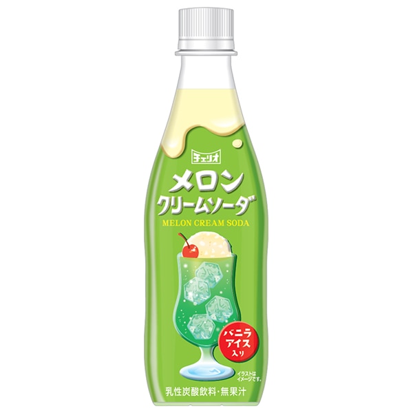 チェリオ メロンクリームソーダ 430mlペットボトル×24本入