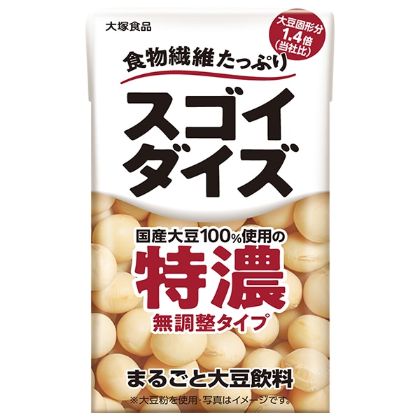大塚食品 スゴイダイズ 無調整タイプ特濃 125ml紙パック×24本入