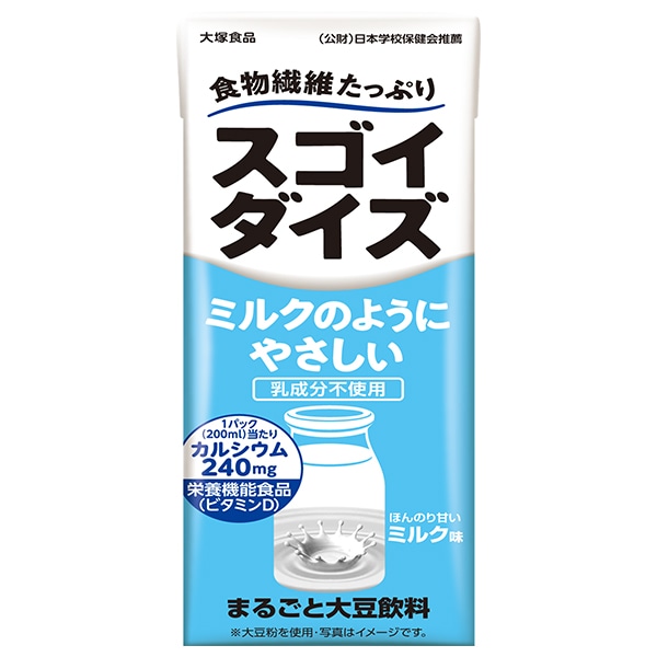 大塚食品 スゴイダイズ ミルクのようにやさしいミルク味 200ml紙パック×24本入