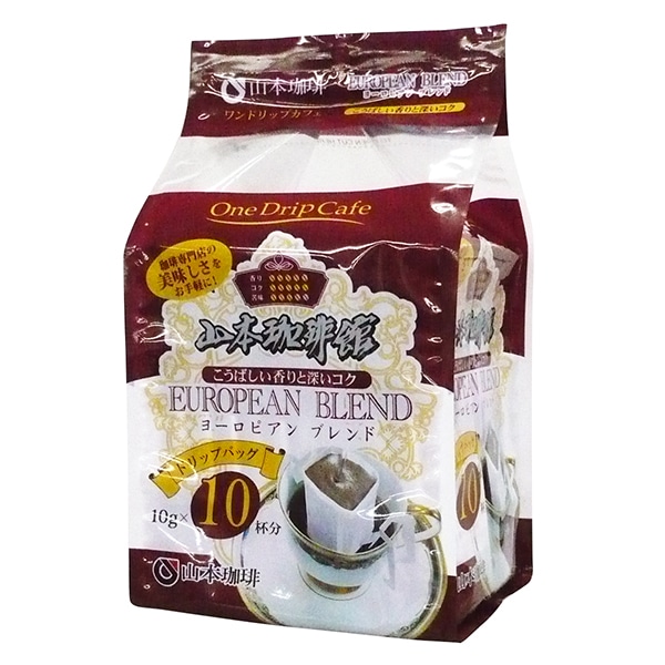 山本珈琲 山本珈琲館 ヨーロピアンブレンド ワンドリップカフェ (10g×10P)×12袋入×(2ケース)