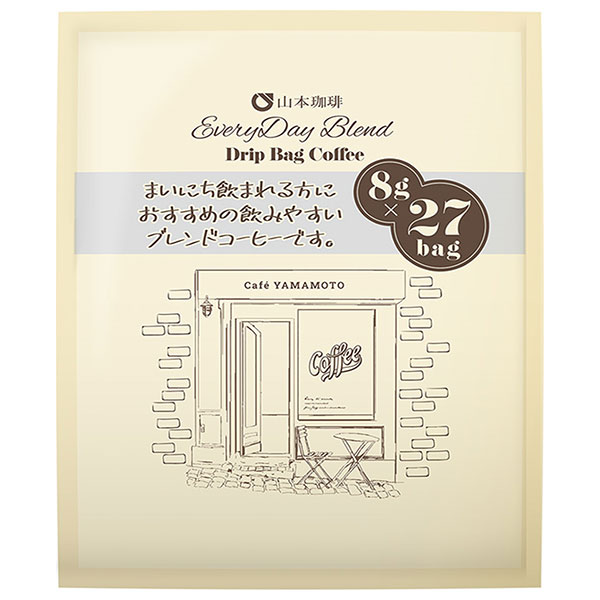 山本珈琲 エブリデイブレンド ドリップバッグ (8g×27P)×6袋入×(2ケース)