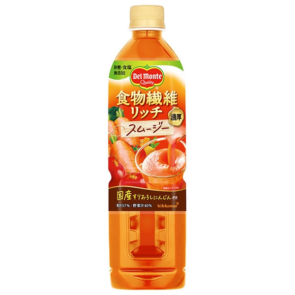 デルモンテ 食物繊維リッチ スムージー 800mlペットボトル×15本入×(2ケース)