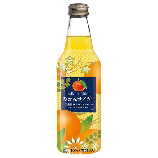川崎飲料 みかんサイダー 340ml瓶×24本入