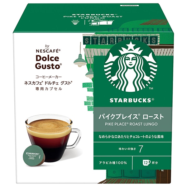 ネスレ日本 スターバックス パイクプレイス ロースト ネスカフェ ドルチェ グスト 専用カプセル 12個(12杯分)×3箱入