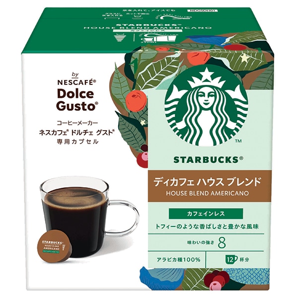 ネスレ日本 スターバックス ディカフェ ハウス ブレンド ネスカフェ ドルチェ グスト 専用カプセル 12P×3箱入×(2ケース)