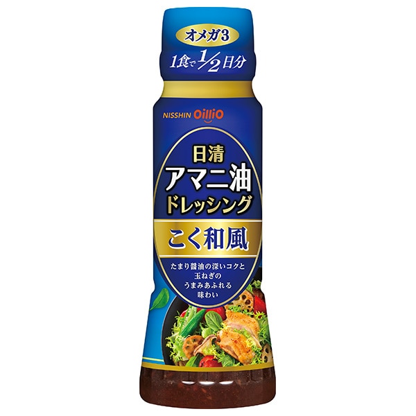日清オイリオ 日清アマニ油ドレッシング こく和風 160mlペットボトル×12本入×(2ケース)
