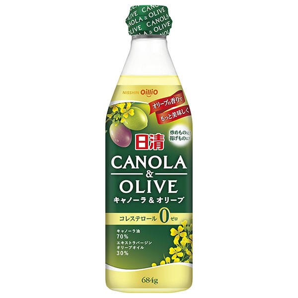 日清オイリオ 日清キャノーラ&オリーブ 684g×12本入×(2ケース)