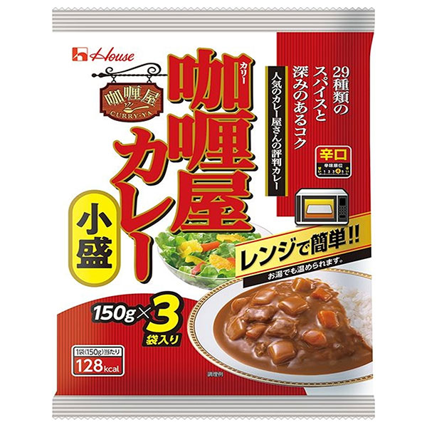 ハウス食品 カリー屋カレー 小盛辛口 3袋入り 450g(150g×3袋)×6個入×(2ケース)