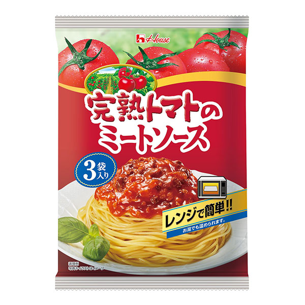 ハウス食品 完熟トマトのミートソース 3袋入り 390g(130g×3袋)×12個入×(2ケース)