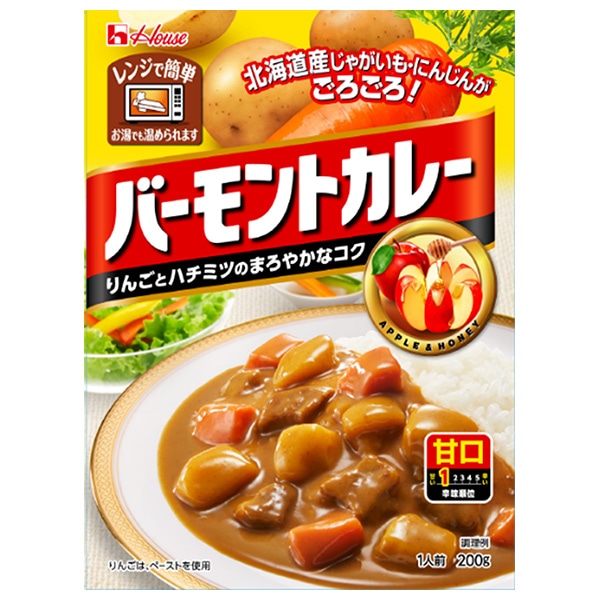 ハウス食品 バーモントカレー 甘口 200g×30個入×(2ケース)