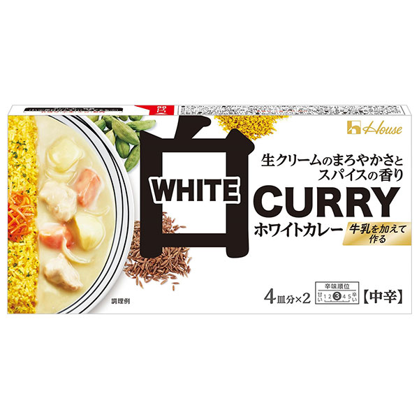 ハウス食品 ホワイトカレー 中辛 140g×10個入