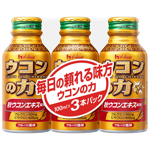 ハウスウェルネス ウコンの力 ウコンエキスドリンク 100mlボトル缶×30(3P×10)本入