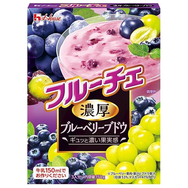 ハウス食品 フルーチェ 濃厚ブルーベリーブドウ 150g×30個入×(2ケース)