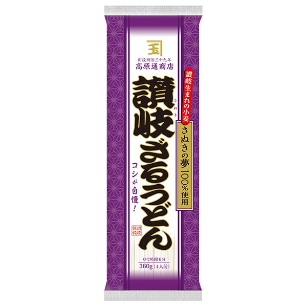 ニップン 高原通商店 讃岐ざるうどん(国産小麦) 360g×25袋入×(2ケース)