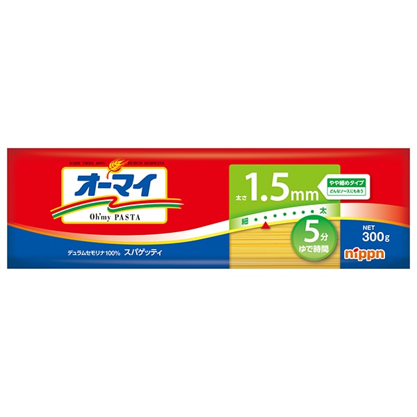 ニップン オーマイ スパゲッティ 1.5mm 300g×40袋入×(2ケース)